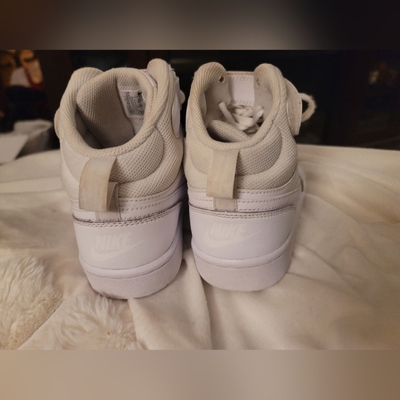 Nike Court Borough Mid 2 White/White Sneakers Shoes CD7782-100 5Y - Picture 7 of 11